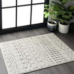 nuLOOM Moroccan Blythe Area Rug - 3x5 Accent Rug Transitional Grey/Ivory Rugs for Living Room Bedroom Dining Room Entryway Kitchen