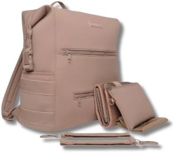 Neoprene Bag Backpack | Lightweight Multipurpose Diaper Backpack for both Mom and Dad (Mauve) | Water-resistant Travel Baby Bag