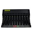 Smars Lithium ion Battery Charger 10-Slot for 3.7V Li-ion 18650 26650 16340 18500 10440 18350 17670 Multicharger for RCR123 Batteries