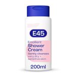 E45 Body Wash for Dry, Sensitive & Itchy Skin - Shower Gel Creme for Men & Women - E45 Shower Cream to Moisturise for Soft Skin – Maintain Skin pH - Eczema Body Wash - Dermatologically Tested - 200 ml