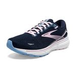 Brooks Women's Ghost 15 Sneaker, Peacoat/Pink/Open Air, 6.5 UK