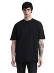 Jack & Jones Mens Black Over Sized Classic Fit T-Shirt