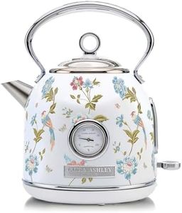 VQ Laura Ashley Bouilloire Electrique Sans Fil avec Imprimé Elveden Blanche - Bouilloire Vintage 1,7 Litre avec 2,2 KW Ébullition Rapide, Protection Contre la Surchauffe et Indicateur de Température