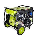 Böhmer-AG WX-7000K-e Portable Petrol Generator 7.5Kw 12V DC Output Electric Key Start Outdoor 16Hp 4-Stroke OHV Engine with 1 UK 240V Standard Plug & a 16 Amp Plug Socket