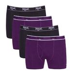 Everlast mens - 4 Pack Boxer Briefs, Black Combo: Black/Purple, Large US