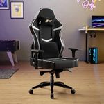 Green Soul Monster Ultimate Series T| Multi-Functional Ergonomic Gaming & Office Chair|Premium Spandex & PU Leather Fabric | Adjustable Neck, Lumbar Pillow | 4D Adjustable Armrests (Black White)