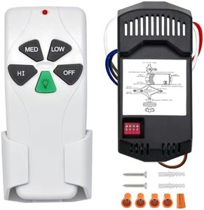Universal Ceiling Fan Remote Control Kit, Compatible with 53T HD5 UC7030T Remote, Fan Remote Control with 3 Speed and Light Dimmer for Harbor Breeze Hampton Bay Hunter Litex (53T Kit)