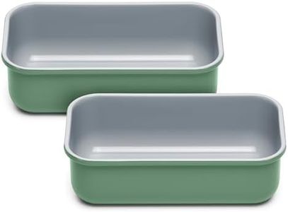 Caraway Non-Stick Ceramic 1 lb Loaf Pan Duo - Naturally Slick Ceramic Coating - Non-Toxic, PTFE & PFOA Free - Perfect for Pound Cakes, Breads, & More - Sage