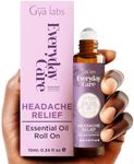 Gya Labs Headache Relief Essential Oil Roll on - 100% Pure Natural Head Ease Comfort, Soothing & Relaxing Gift for Women, Blend with Spearmint, Eucalyptus Oils, Travel Size Aromatherapy (0.34 Fl Oz)