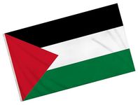 Palestine Flag with Brass Eyelets - Large 5x3ft Double Stitched Polyester Collectable National Flag Supporter Fan Colourful and Durable Indoor Outdoor Banner Decoration for Home Garden