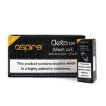 Aspire Cleito 120 Mesh Coil 0.15Ω Pack of 5 No Nicotine TPD Compliant