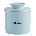 Butter Crock, French Butter Dish with Water, Butter Keepers to Leave On Counter (Without Knife), Teal Butter Dish