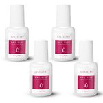 JUSTOTRY 4 Pcs Professional Nail Glue for Acrylic Nails and Press on Nails Long Lasting - Fast Bond & Super Strong Nail Glue for Acrylic Nails, Nail Glue for Broken Nail, False Nail Adhesive Glue