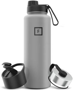 IRON °FLASK Sports Water Bottle - 40 Oz 3 Lids (Wide Spout Lid), Leak Proof - Stainless Steel Gym & Sports Bottles for Men, Women & Kids - Double Walled, Insulated Thermos, Mothers Day Gifts for Mom