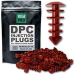 Rempro 200 x Terracotta DPC Damp Proofing Injection Wall Plugs | Universal 10mm-12mm Holes | Prevent Leakage of Cream