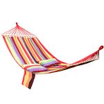 SONGMICS Hammock Portable 70% Cotton 2 Person 210 x 150 cm Max. load 300 kg GDC22W