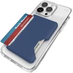 Speck iPhone Wallet MagSafe Accessory - Removable ClickLock No-Slip Interlock - Holds 1-3 Cards - Soft Touch Finish, Scratch Resistant Card Holder Built for MagSafe - Coastal Blue/Space Blue