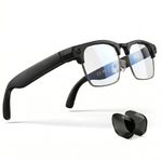 4K Camera Smart Glasses, 8MP Camera Glasses for Life Vlog Travel Work, AI Assistant, Translation, Open-Ear Audio, Blue Light Blocking Glasses, Real-Time Translation, Extra Sunglasses for Men Women