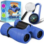 Binoculars for Kids – Perfect Toy for Little Boys and Girls – Extensive Set Incl. Magnifying Glass & Compass – Powerful Magnification 8X21 – 3 to 12 Year Old Kids for toddler