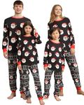 Sizet Christmas Pajamas Family Set-Matching PJ's Family 2024,Santa Pyjama Noel Famille Xmas Sleepwear for Boys Girls Couples