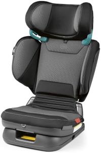 Peg Perego Viaggio Flex 120 Booster, 4D Total Adjust for Safety & Comfort, No Armrests, Compact Fold for Travel, 40-120 lbs, Made in Italy, Crystal Black (Black)