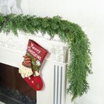 Real Touch Garland Christmas Decorations,Thick and Lush，Soft Bendable Christmas Garland, Lifelike Cedar Garland, Christmas Garland for Mantle,Christmas Greenery Christmas Tree Garland Decorations