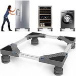 NIUXX Washing Machine Stand with 4 Holding Feet, Small Furniture Appliance Base for Dryer, Refrigerator and Washer, Size Adjustable 42cm to 65cm and Height 10-14cm