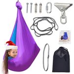 Landrip Indoor Therapy Swing for Kids with Special Needs Sensory Swing Great for Sensory Processing Disorder, Autism, ADHD- Reversible and Sensory Integration Snuggle - Blue Purple