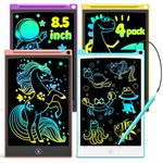 TECJOE 4 Pack LCD Writing Tablet,8.5 Inch Colorful Doodle Board Drawing Tablet for Kids,Kids Travel Games Activity Learning Toys Birthday Gifts for 3 4 5 6 Year Old Boys and Girls Toddlers