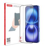 POPIO Military-Grade Gorilla Tempered Glass Compatible For iPhone 15 / iPhone 16 (Black) Edge To Edge Coverage With Easy Installation Kit for Smartphone