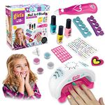 Girls Toy for 5-6-7-8-Year-Old Kids: Nail Kit Girls Gift Toys for 8-12 Years Old Kids Nail Polish Set for Kids Age 6 7 8 9 Girls Makeup Kit Gift - Princess Pink Toys Birthday Party Present