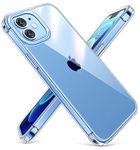 CANSHN Clear Protective for iPhone 12 Case/iPhone 12 Pro Case, [Military Drop Protection] [Not Yellowing] Shockproof Cover with Hard Back & Soft TPU Bumpers, Slim Thin Phone Case for iPhone 12/12 Pro