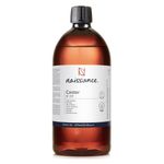 Naissance Cold Pressed Castor Oil (no. 217) - 870ml - for Eyelashes, Eyebrows, Beard, Hair Growth, Nails, Skin, Hexane Free