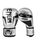 Venum Elite Boxing Gloves - Silver/Black