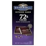 GHIRARDELLI Intense Dark Chocolate Bar, 72% Cacao, Valentine’s Day Chocolate Gifts, 3.5 Oz Bar