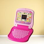 Estilo Kids Laptop Computer Toy|Alphabet & Number Chart with LED Display|Activity Set Learning & Educational Toy with Music & Sound|Birthday Gift for Kids 3+|3xAA Battery-Kids Laoptop Pink