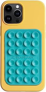 OCTOBUDDY Classic MAX - Silicone Suction Phone Case Adhesive Mount - Hands-Free, Strong Grip Holder for Selfies & Videos - Durable, Easy to Use - 2.6″ x 3.9″, Pastel Turquoise