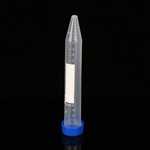 Conical Centrifuge Tubes 15ml, 100 Pcs Sterile Plastic Tubes with Screw Caps, Plastic Graduated and Write Marks Test Container, Non-Pyrogenic, DN/RNase Free (15ml-100pcs)