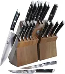 DALSTRONG Knife Set Block - Gladiator Series Elite - German HC Steel - Wood Stand - NSF Certified