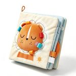 Evoceler Baby Books, Newborn Sensory Soft Books Toy, High Contrast Touch Crinkle Cloth Books, Early Development Baby Bath Toy Gift for 0+ Months Infant Boy Girl, Animal