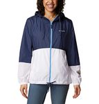 Columbia Women's Flash Forward Windbreaker Lightweight Windbreaker Jacket, Nocturnal x White x Spring 19, Size S