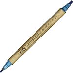 Kuretake Zig MS8400125 Memory System Metallic Twin Marker Calligraphy Pen - 2.0mm & 3.5mm