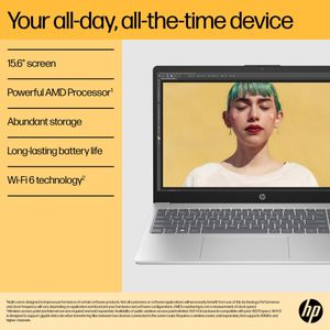 HP 15.6" Laptop – AMD Ryzen 5, 16GB RAM, 1TB SSD, FHD, Silver, Windows 11