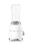 Smeg PBF01WHUK Retro 50’s Style Personal Blender, 2 x Bottles-To-Go, 2 Speed Settings, 600ml, 300W, White