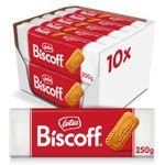 Lotus Biscoff | Belgian Speculoos | Caramelized Biscuit Cookies | Non-GMO and Vegan | 250g | Pack of 10