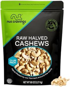 NUT CRAVINGS - Roasted Cashews Slightly Salted - Jumbo, Whole (80oz - 5 LB) Packed Fresh in Resealable Bag - Nut Snack - Healthy Protein Food, All Natural, Keto Friendly, Vegan, Kosher