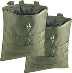 ATBP Tactical 6 Mags Molle Dump Pouch Ammo Shotgun Shell Holder Utility Tool Belt Pouch Bag for Paintball Shooting Hunting Game Bag Pack (2 Pack Army Green, 12"x10")