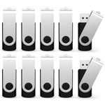 TOPESEL 50 Pack 4GB USB 2.0 Flash Drives Swivel Thumb Drive Memory Stick JumpDrive(4GB, Black)