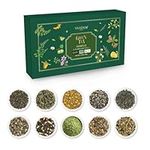 VAHDAM, Assorted Green Tea Sampler Gift Set (10 Teas, 50 Serving) Gluten Free, Non GMO | 10 Exotic Loose Leaf Tea Sampler | Green Tea Variety Pack, Gifts for Him/Her | Gifts for Women & Men