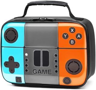 Hairao Boy Lunch Box, Gameboy Leather Lunch Box, Reusable and Thermal Kids Lunch Bag for School Insulated Cooler Bag Toy Bag, Gift for Boys Girls Kids Toddlers Teens